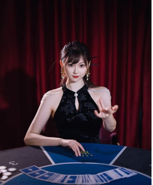 Smartphone မှ goodshal APP ဖွင့်ကာ Casino Games ကစားနေသောပုံ